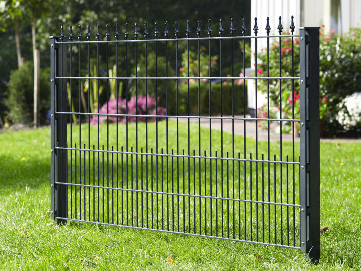 Doppelstabmattenzaun U20 mit Spitze Lilie